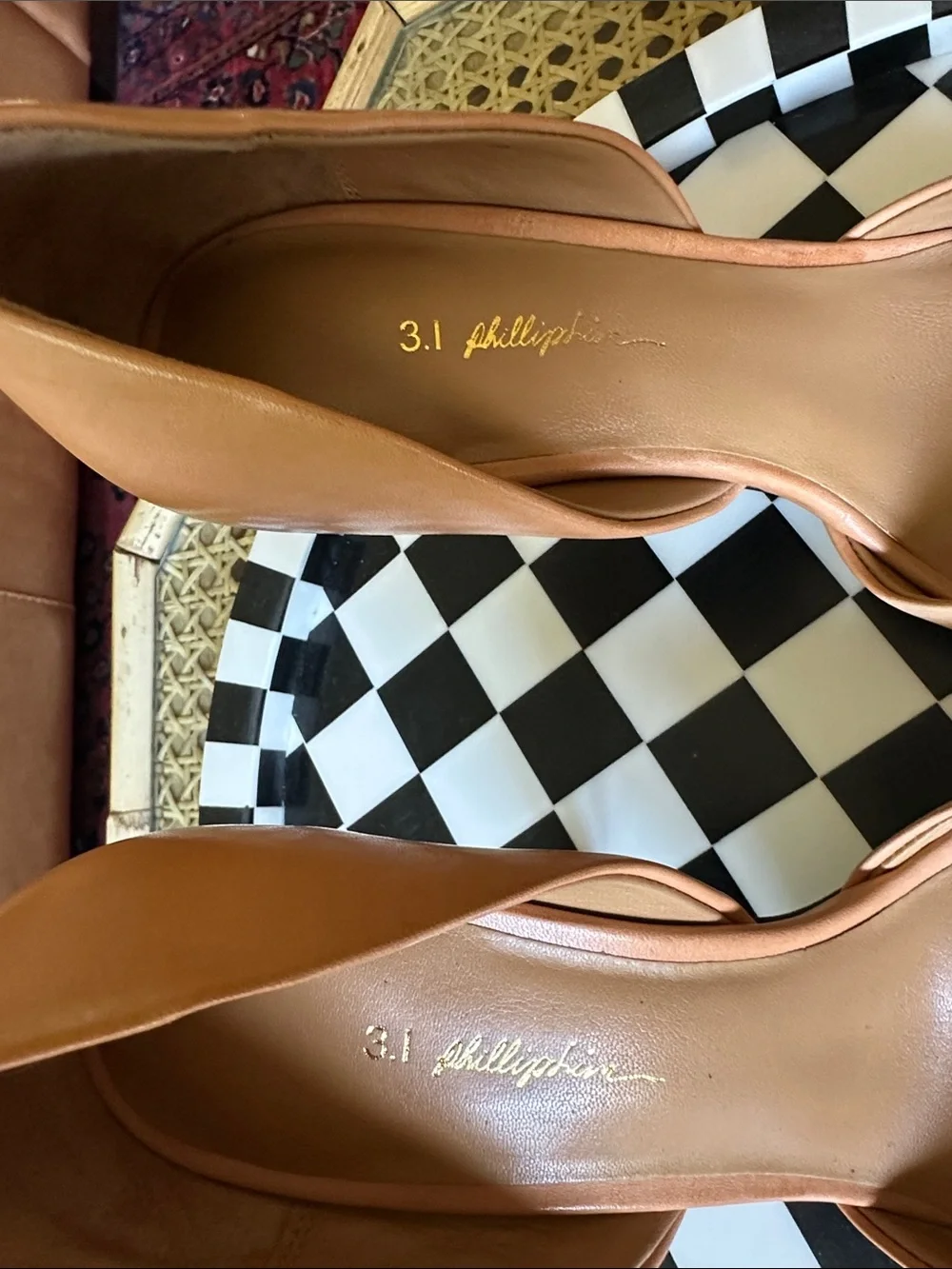 3.1 Phillip Lim Tan Leather D'Orsay Pointed-Toe Pumps 3.5” heel size 37 US 7